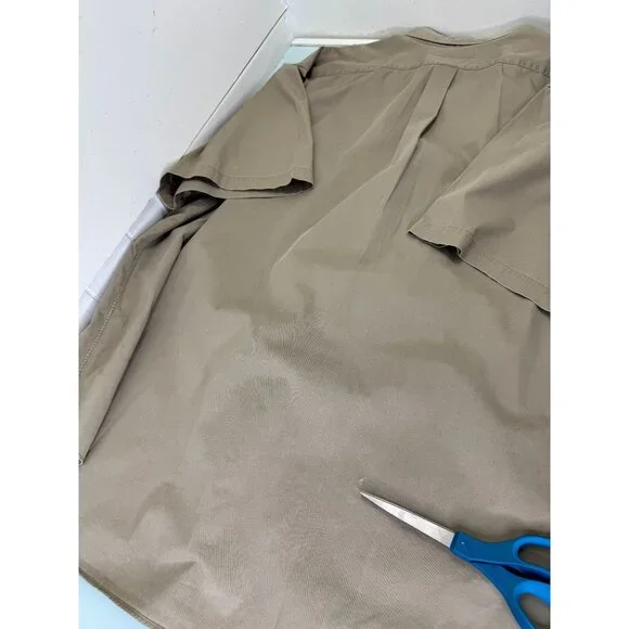 Polo Ralph Lauren Shirt Mens 4XLT Big & Tall Khaki Tan Short Sleeve Button Down - Picture 7 of 8